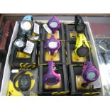 Ten Soleus Wrist Watches including GPS Cross County and 50/100m water resistant, lap memories, alarm