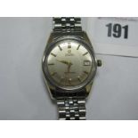 Omega: A Vintage Seamaster Automatic Gent's Wristwatch, the signed dial with line markers and date