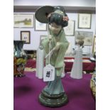 Lladro Pottery Figurine 'Japonesita Sombrilla' (boxed).