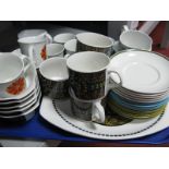 J & G Meakin 'Tuscany', various, 'Dahlia' coffee cups and saucers, 'Impact' cups and saucers,