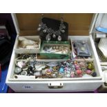A Mixed Lot of Assorted Costume Jewellery, including beads, rings, earrings etc, contained in a