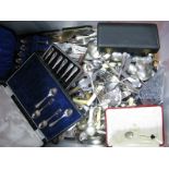 A Large Mixed Lot of Assorted Plated Cutlery:- One Box