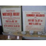 A Firth Brown Tools Limited Whitsuntide Holiday Notice (framed) 1947. Thos. Firth and John Brown Ltd