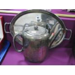 JEB Hotel Ware Plated Tea Pot, for Sheffield Refreshment Houses Ltd & Oval Tray