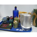 Adrian Sankey, Kerry and other paperweights, onyx lighters, bottle, pax puzzle etc:- One Tray