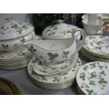 Wedgwood 'Wild Strawberry' Dinner Ware, of thirty pieces, comprising nine dinner, six dessert and