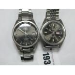 Seiko 5 Automatic Gent's Wristwatch, the signed dial with line markers, centre seconds and day/