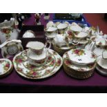 Royal Albert 'Old Country Roses' Table China, of approximately fifty five pieces, including tea pot,
