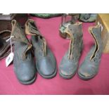 Two Pairs of Victorian Children's Leather Boots.