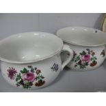 Two Royal Doulton Floral Decorated Chamber Pots, D4121