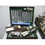 A Butler of Sheffield Plated Dubarry Pattern Canteen of Cutlery, in original fitted case; together