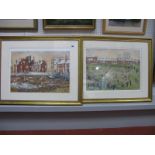 Two Prints After B. McCullen, one graphite signed, both post war inner city.