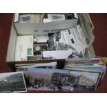 Copyright Photographs of Sheffield Trams in 1950's and earlier, box of Sheffield negatives, coins