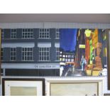 Richard Chatterton, 'The Living Room W1 (Ziggy Stardust), oil on canvas, double image, signed and