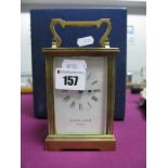 A Mappin & Webb Brass Cased Carriage Clock (boxed)