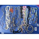 Vintage and Later Bead Necklaces etc:- One Tray