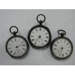 A Hallmarked Silver Cased Openface Pocketwatch, the dial with black Roman numerals and seconds