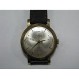 Rone; A 9ct Gold Cased Gent's Wristwatch, the signed dial with Arabic numerals, line markers and