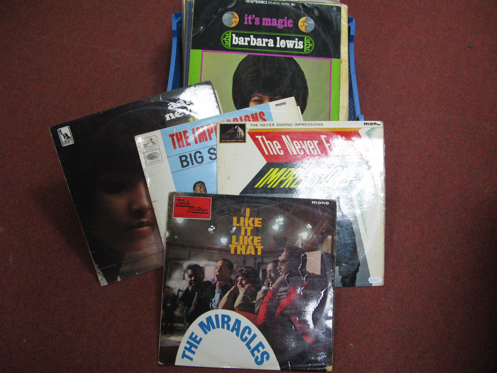 A Mix Collection Of Approx 20 Soul LP's - To Include The Impressions 'Big Sixteen', 'The Never