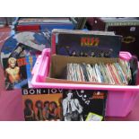 A Collection of Lp's and 45rpm's to include, Madonna, David Bowie Picture Disc, Kiss, Fine Young