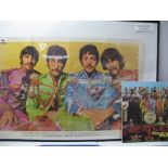 The Beatles: The Official Beatles Fan Club Sgt Pepper souvenir poster 51 x 76cm, and Sgt Pepper