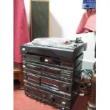 Audio - A Four Piece Technics Hi-Fi unit comprising SU-V470 amplifier, SL-P277A CD player, ST-