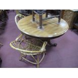 A XIX Century Mahogany Centre Table, with a circular top, bulbous pedestal on cabriole legs.