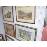 Coleman, Country Scene with cottage near river, watercolour, signed lower left and dated 1896; A.