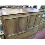 Mahogany Tallboy, circa early XX Century, with cupboard doors concealing sliding trays, over two