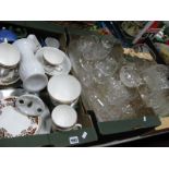 A Quantity of Glassware, Colclough tea ware etc:- Three Boxes
