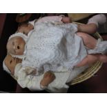 Dolls - 'British Made' Baby Doll, 46cm high. Ashton Drake Galleries 'Baby Emily' doll, another