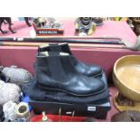 Two pairs of Samuel Windsor Hand Made Gents Slip On Shoes, size 9 1/2.