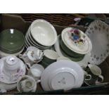 Wedgwood 'Moss Green' Table Ware, of approximately forty pieces, other ceramics:- One Box