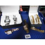 Philip Mercier Ladies Wristwatch and Matching Bracelet, a his/hers boxed set and three further
