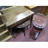 An XVIII Century Mahogany Side Table, with a moulded edge, single drawer, on tapering legs.