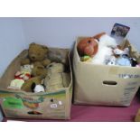 Pedigree 'Andy Panda', Durbank Rupert, Mid XX Century Gold Plus Teddy Bear, Ty Beanies etc:- Two