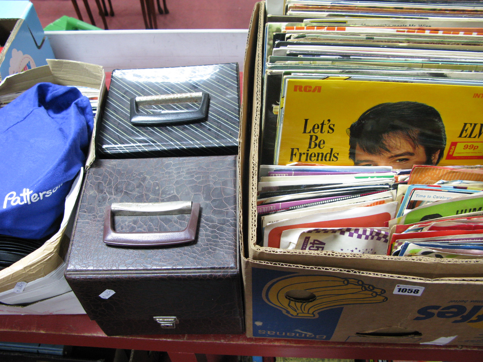 Records - 33 and 45rpm's - Elvis Presley, The Seekers, Abba, Bob Dylan, etc:- Two Boxes