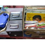 Records - 33 and 45rpm's - Elvis Presley, The Seekers, Abba, Bob Dylan, etc:- Two Boxes