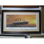 Titanic's Last Sunset Print by Adrian Rigby 25 x 60.5cm. 'First of Grenadier Regiment of Foot