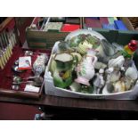 A Murano Glass Clown, graduated jugs, Sadler tea set, figurines, etc:- One Box, canteen of cutlery