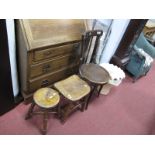 A XIX Century Stool, one other, Bentwood chair. (3)
