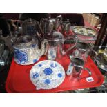 A Silver Plated Three Piece Tea Service, Fenton 'Osaka' tea pot on stand.