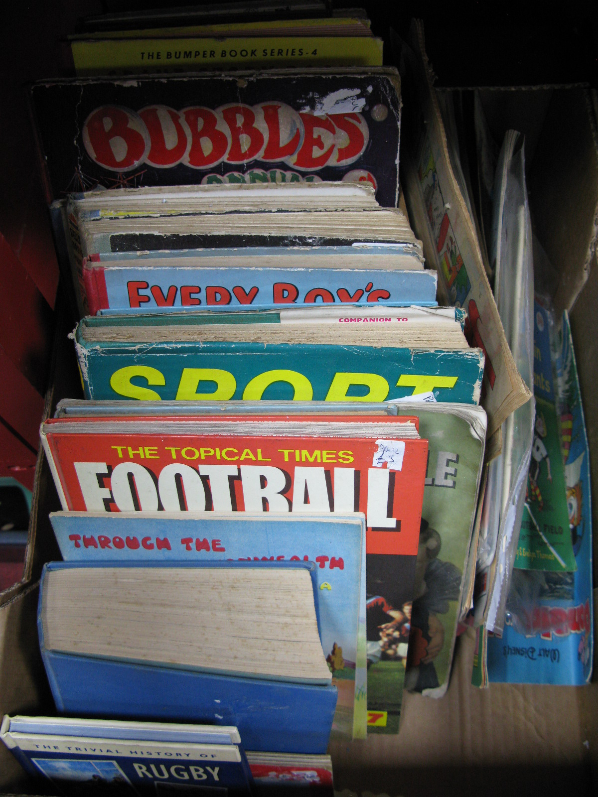 Tropical Times 1977 Annual, Every Boys Annual, other childrens books, comics etc:- One Box.