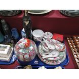 Oriental Ginger Jars, rice bowls, plaster figure etc:- One Tray