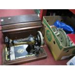A Singer Sewing Machine, Gem Projector, Luminarc glasses etc.
