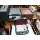 A Jones Sewing Machine, two projectors, Robuk & Phillips reel to reel (sold for parts only)