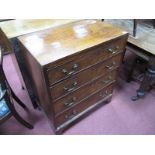 An Early XIX Century Mahogany Chest of Drawers, with four drawer, on bracket feet, 92cm high, 76cm