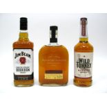 Bourbon - Jim Beam Kentucky Straight Bourbon Whiskey, 1L, 40% Vol.; Labrot & Graham Woodford Reserve