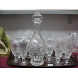A Waterford Crystal Part Table Service, to include 'Colleen' hocks, brandy and wine glasses, a