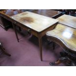 A XIX Century Mahogany Side Table, with crossbanded top, boxwood stringing and single drawer, on